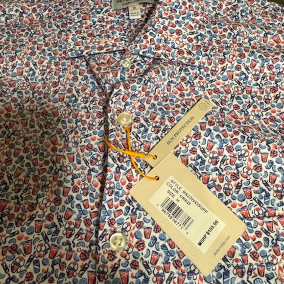 Peter Millar button down polo NWT size Medium - Picture 2 of 3
